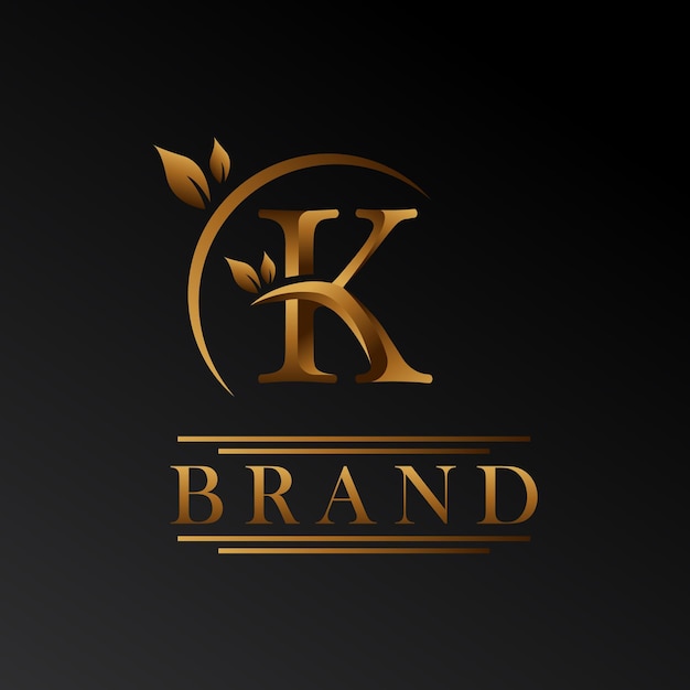 Elegant Golden Monogram with Leaf Accents on Dark Background | Jiffy ...