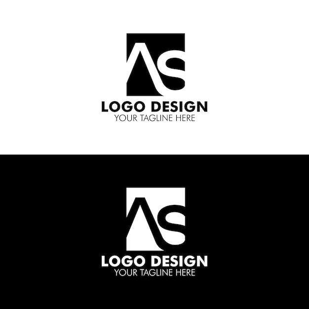Sleek and Stylish Monogram Logo Design in Black and White | Jiffy Designs