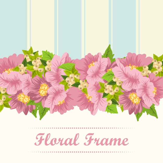 Vibrant Floral Border with Delicate Blooms and Leaves | Jiffy Designs
