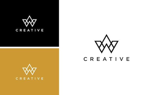 Sleek Monogram with Geometric Mountain Peaks Design | Jiffy Designs