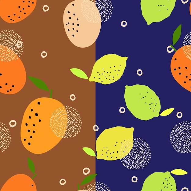 Vibrant Citrus Burst: Lively Fruit Pattern | Jiffy Designs