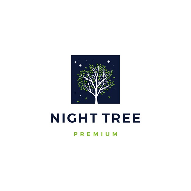 Enchanting Nighttime Tree with Glowing Foliage | Jiffy Designs