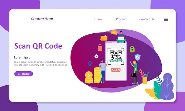 Vibrant Illustration of QR Code Scanning and Mobile Payments | Jiffy ...