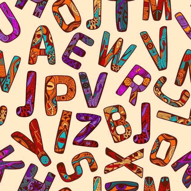 Vibrant and Playful Alphabet Pattern | Jiffy Designs