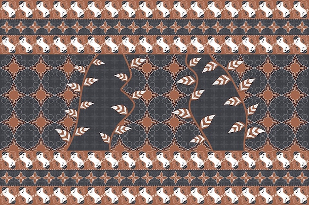 Intricate Geometric Rabbit Motif on Rustic Patterned Background | Jiffy ...