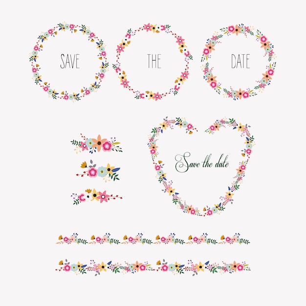 Floral Wreath Designs with Romantic Blooms and Calligraphy | Jiffy Designs