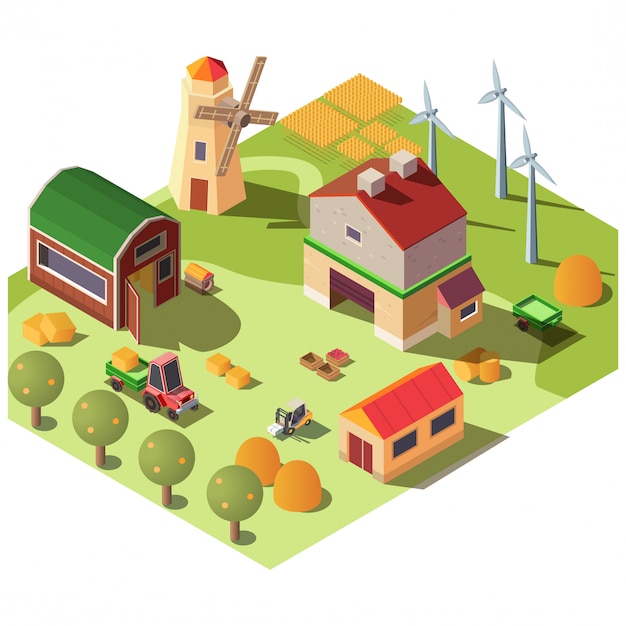 Charming Countryside Landscape with Windmill and Farm | Jiffy Designs