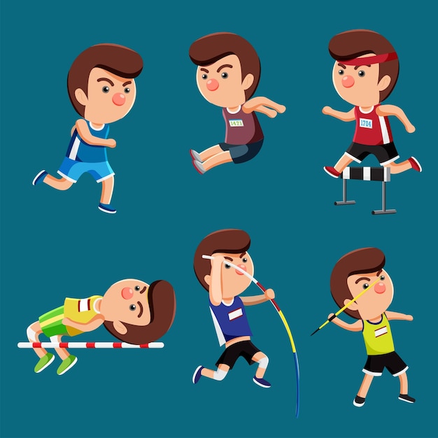 Diverse Collection of Animated Sports and Fitness Characters | Jiffy ...