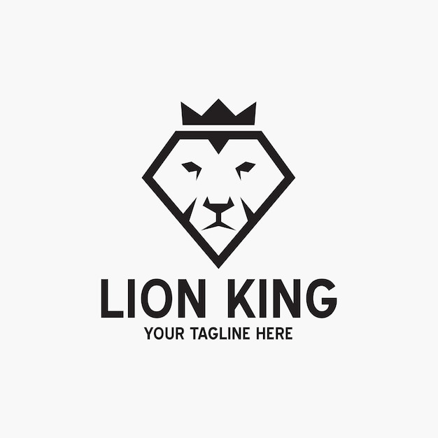 Majestic Lion King Emblem with Crown | Jiffy Designs