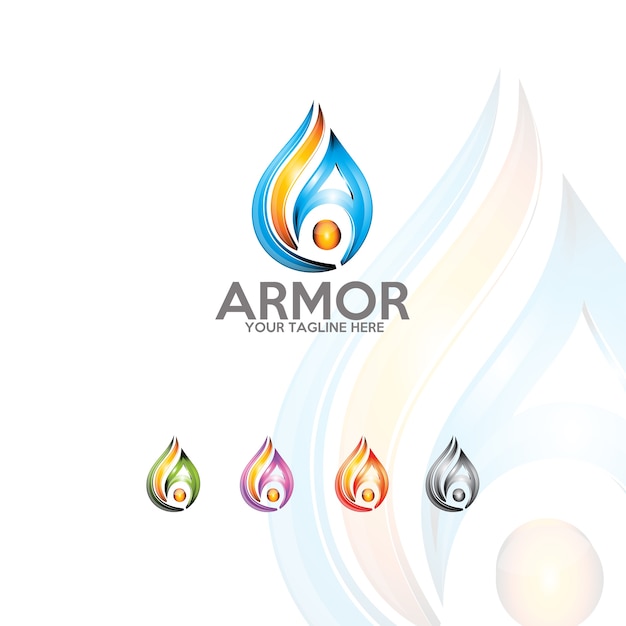Vibrant Flame-Inspired Emblem with Smooth Gradients and Elegant Curves ...