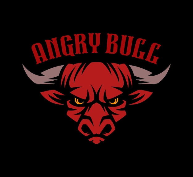 Fierce and Intimidating Angry Bull Emblem | Jiffy Designs