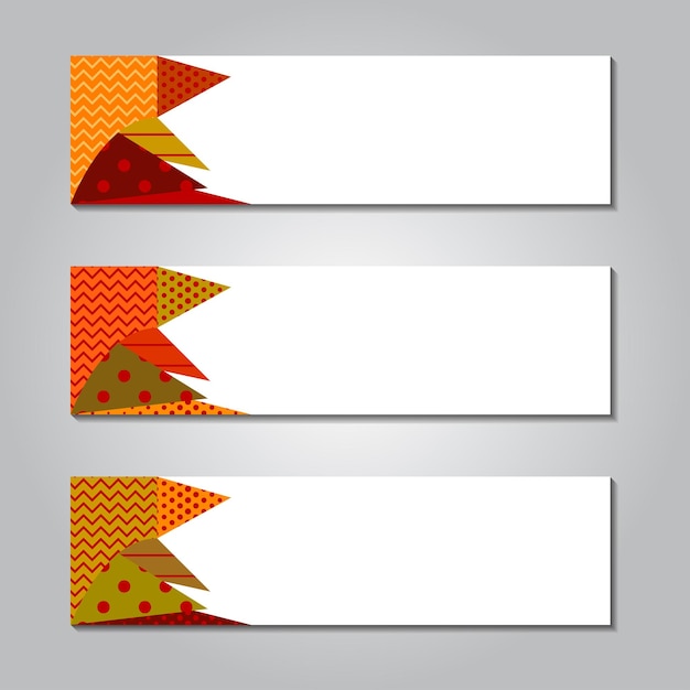 Vibrant Autumn Banners with Abstract Geometric Patterns | Jiffy Designs