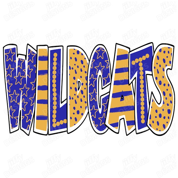 'Wildcats' Playful Typography with Stars, Stripes, and Spots | Jiffy ...