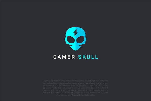 Striking Alien Skull Emblem for Gamers | Jiffy Designs