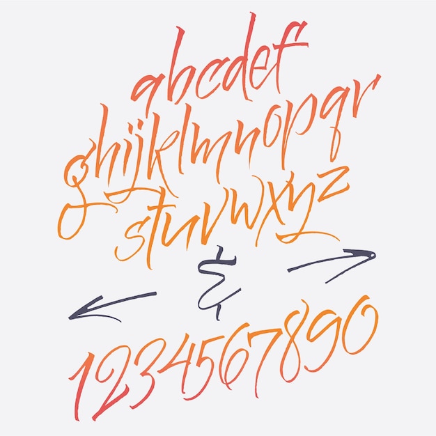 Stylish Cursive Lettering with Arrows and Numbers | Jiffy Designs