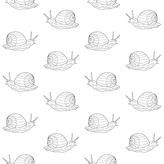 Delightful Snail Pattern in Monochrome | Jiffy Designs