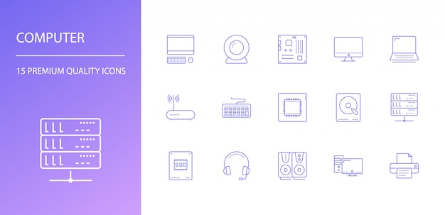 Comprehensive Computer Icon Collection for Diverse Applications | Jiffy ...