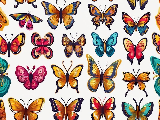 Vibrant Butterfly Collection: Diverse Designs for Creative Inspiration ...