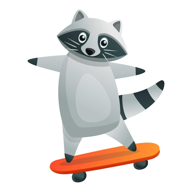 Adorable Raccoon Riding a Skateboard | Jiffy Designs
