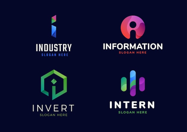 Colorful Modern Logo Collection with Text and Geometric Shapes | Jiffy ...
