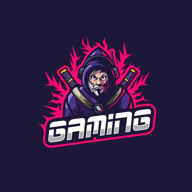 Fierce Gamer Mascot with Fiery Backdrop | Jiffy Designs