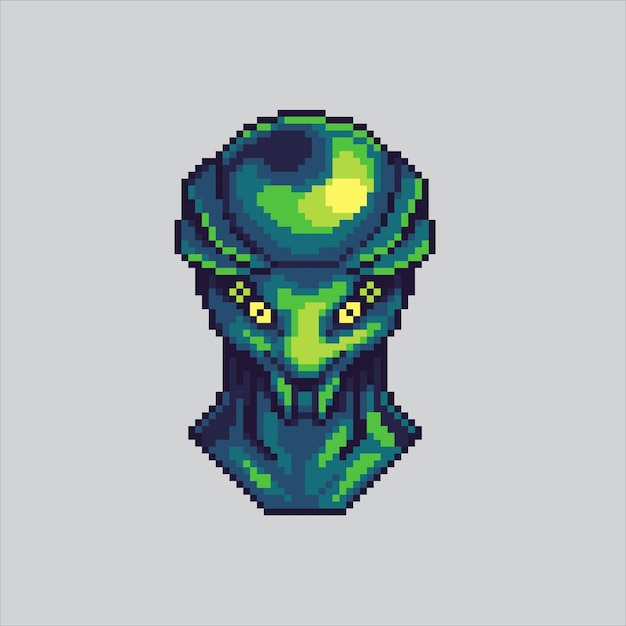 Captivating Alien Pixel Art Portrait | Jiffy Designs
