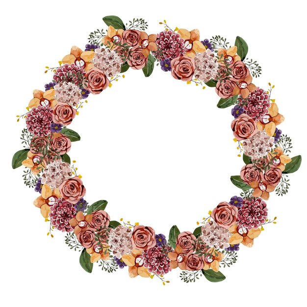 Vibrant Floral Wreath with Roses and Wildflowers | Jiffy Designs