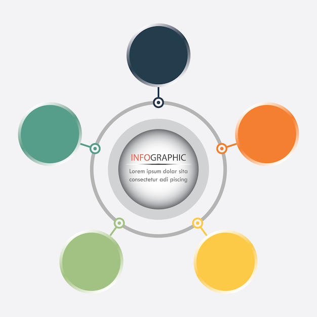 Vibrant Circular Infographic with Colorful Shapes and Text | Jiffy Designs