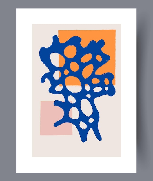 Vibrant Abstract Organic Shapes in Bold Blue and Orange | Jiffy Designs