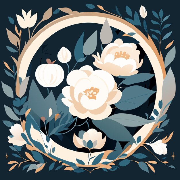 Elegant Floral Frame with Enchanting Blooms | Jiffy Designs
