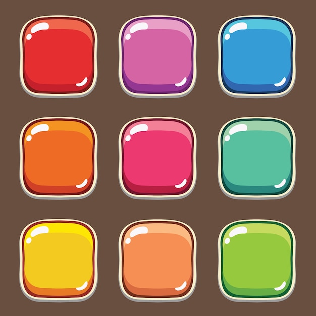 Vibrant Collection of Colorful Square Shapes | Jiffy Designs