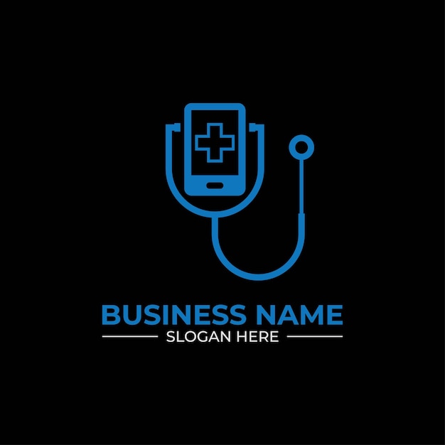 Minimalist Medical Logo with Stethoscope Icon | Jiffy Designs