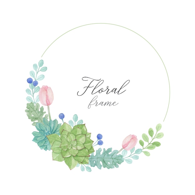 Delicate Floral Wreath with Handwritten Calligraphy Text | Jiffy Designs