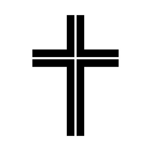 Simple Cross Icon, Christian Cross Symbol, Outline Shape | Jiffy Designs