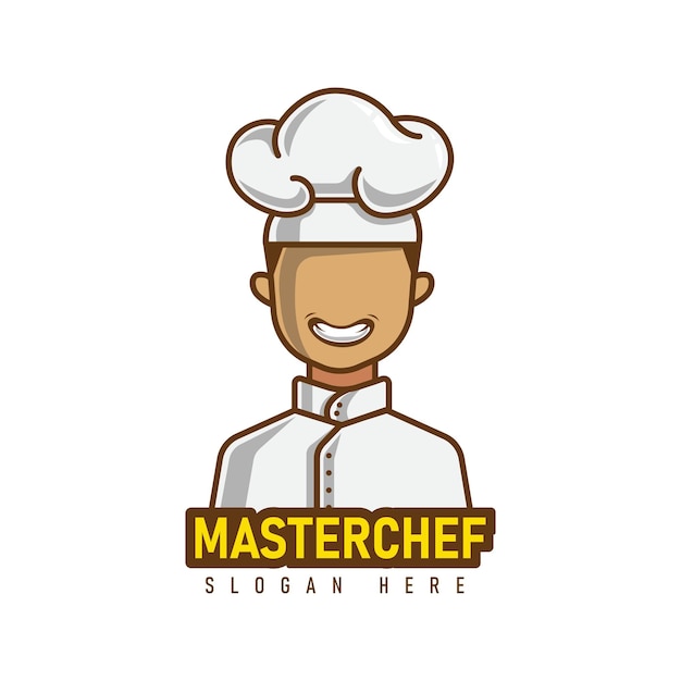 Smiling Chef in White Hat with Masterchef Slogan | Jiffy Designs