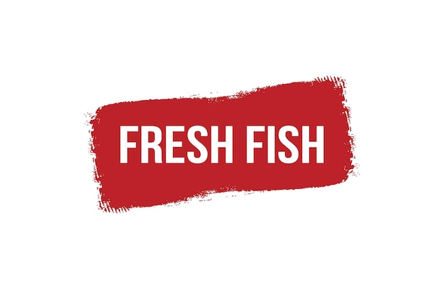 Bold Red 'Fresh Fish' Signage on White Background | Jiffy Designs