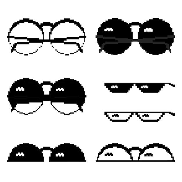 Diverse Collection of Retro-Inspired Pixel Art Eyeglasses | Jiffy Designs
