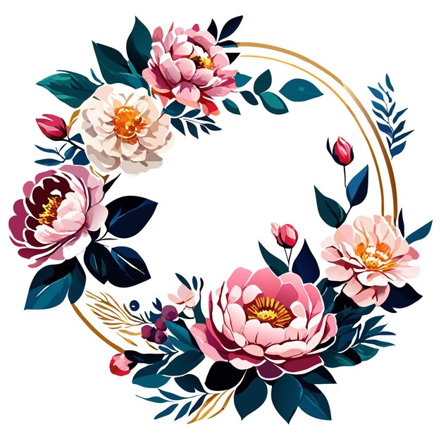 Elegant Floral Wreath with Vibrant Blooms | Jiffy Designs