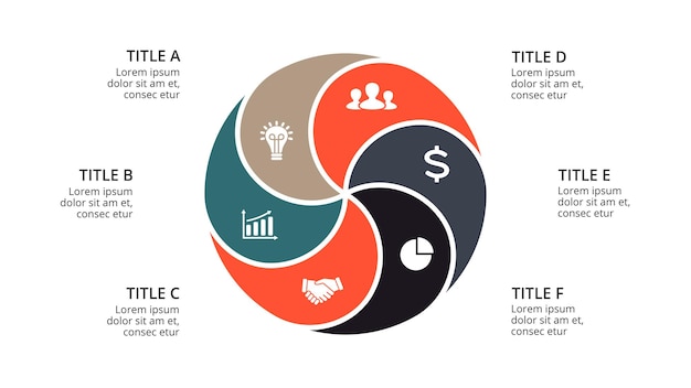 Vibrant Circular Infographic with Diverse Business Icons | Jiffy Designs