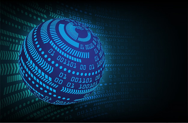 Captivating Digital Sphere with Intricate Binary Patterns | Jiffy Designs