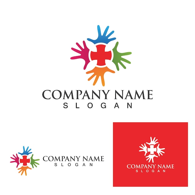 Vibrant Helping Hands Logo Design with Unique Symbols | Jiffy Designs