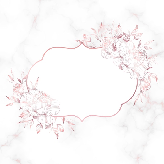 Delicate Floral Frame with Soft Pink Blooms | Jiffy Designs