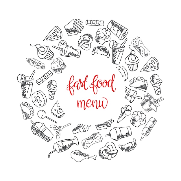 Delectable Fast Food Menu Featuring Iconic Dishes | Jiffy Designs
