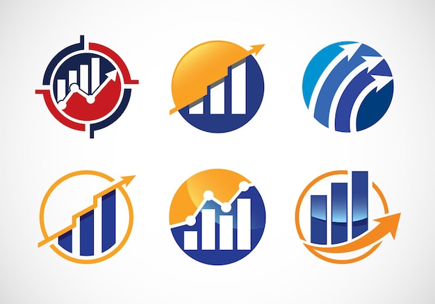 Vibrant Graphical Symbols Representing Business Growth and Analytics ...