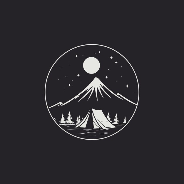 Serene Mountain Landscape Under Starry Night Sky | Jiffy Designs