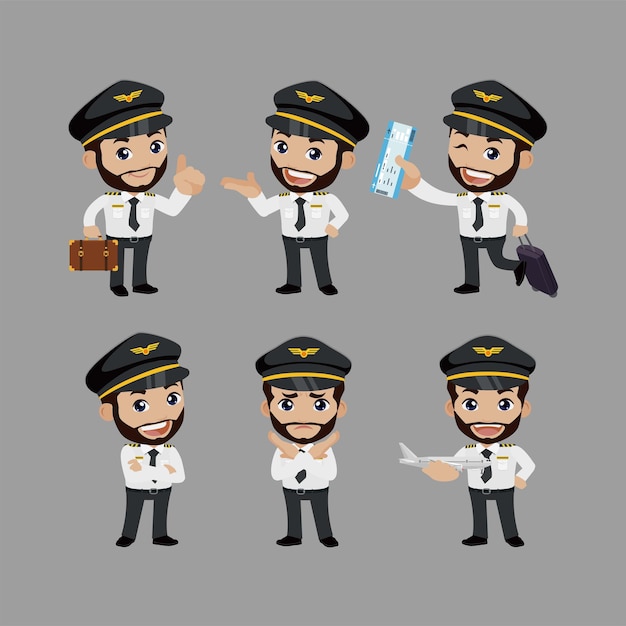 Charming Pilot Illustrations for Versatile Design Needs | Jiffy Designs