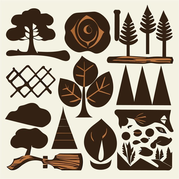 View of Diverse Nature-Inspired Graphic Elements for Versatile Design | Jiffy ...