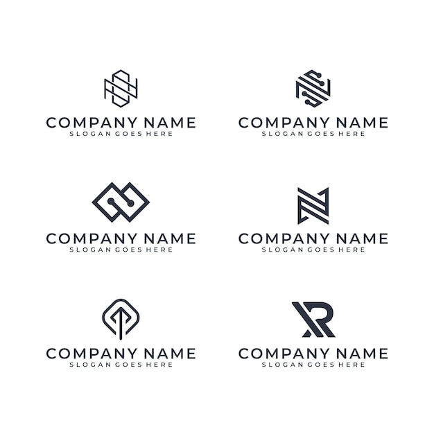 Minimalist Geometric Monogram Logos for Modern Brands | Jiffy Designs