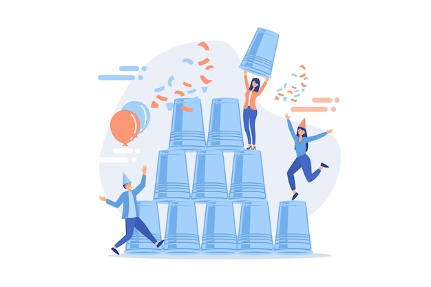 Energetic Team Building with Stacked Cups | Jiffy Designs