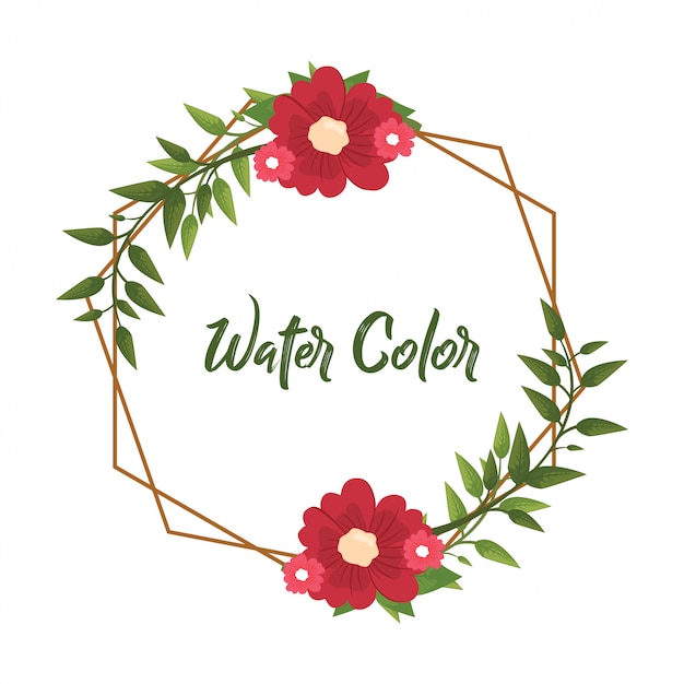 Elegant Floral Wreath with Vibrant Water Color Blooms | Jiffy Designs